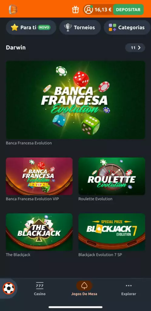 Poker Blackjack roulette banca francesa