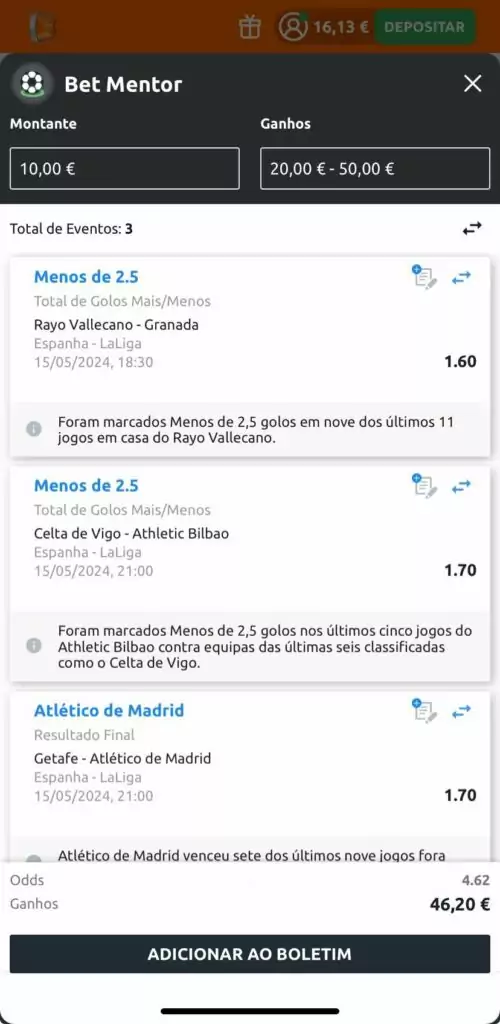 Sport Bet atletico de madrid