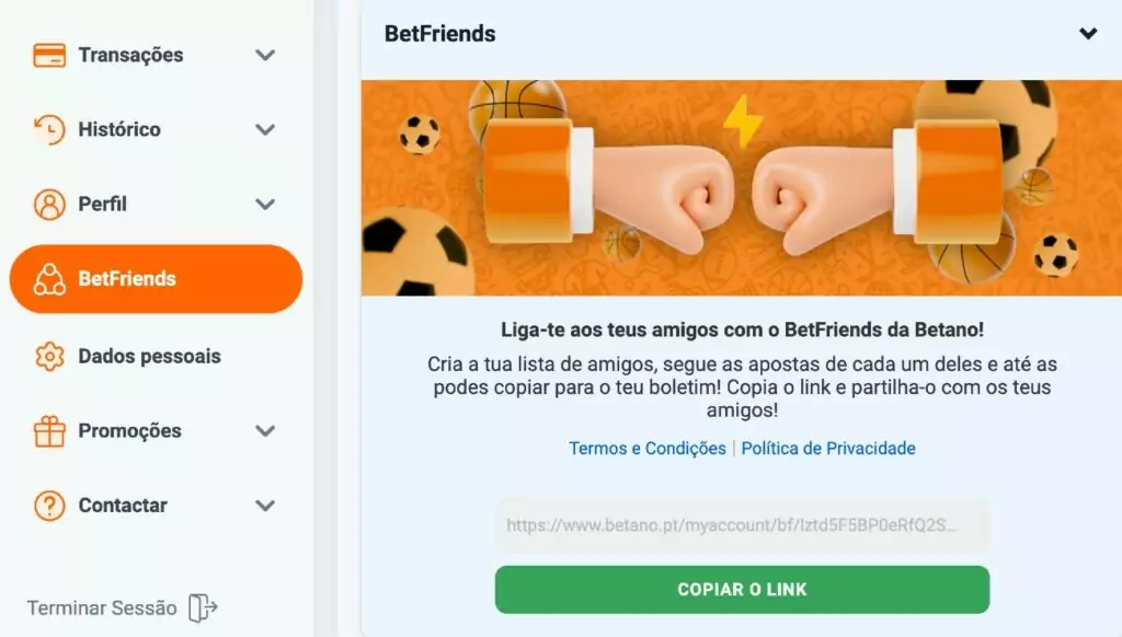 Online bets
Funciona basicamente como uma rede social