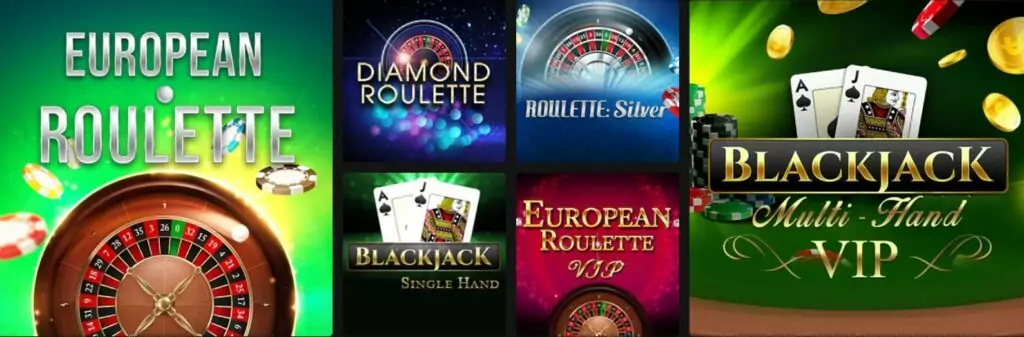 european roulette, diamond roulette, blackjack. jogos online portugal