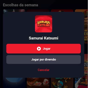 samurai katsumi, jogar por diversao