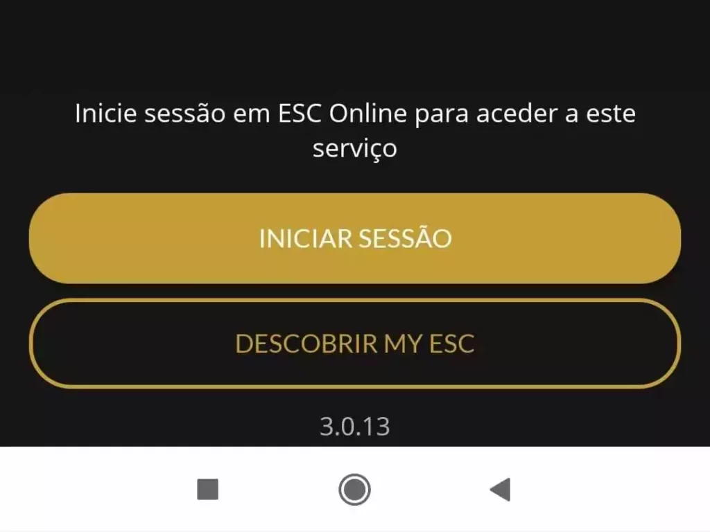 esc online, inicie sessao, descobrir my esc